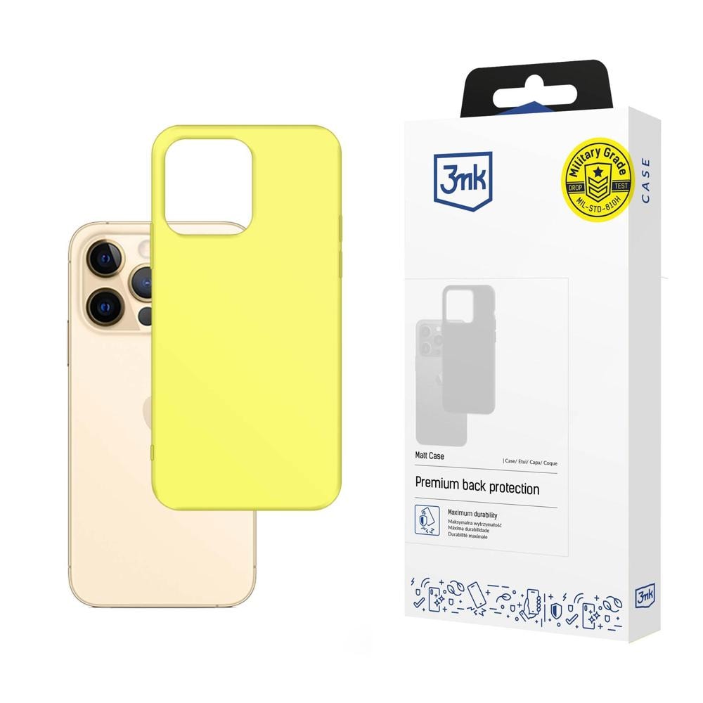 3mk matt skal till iPhone 13 Pro – Gult