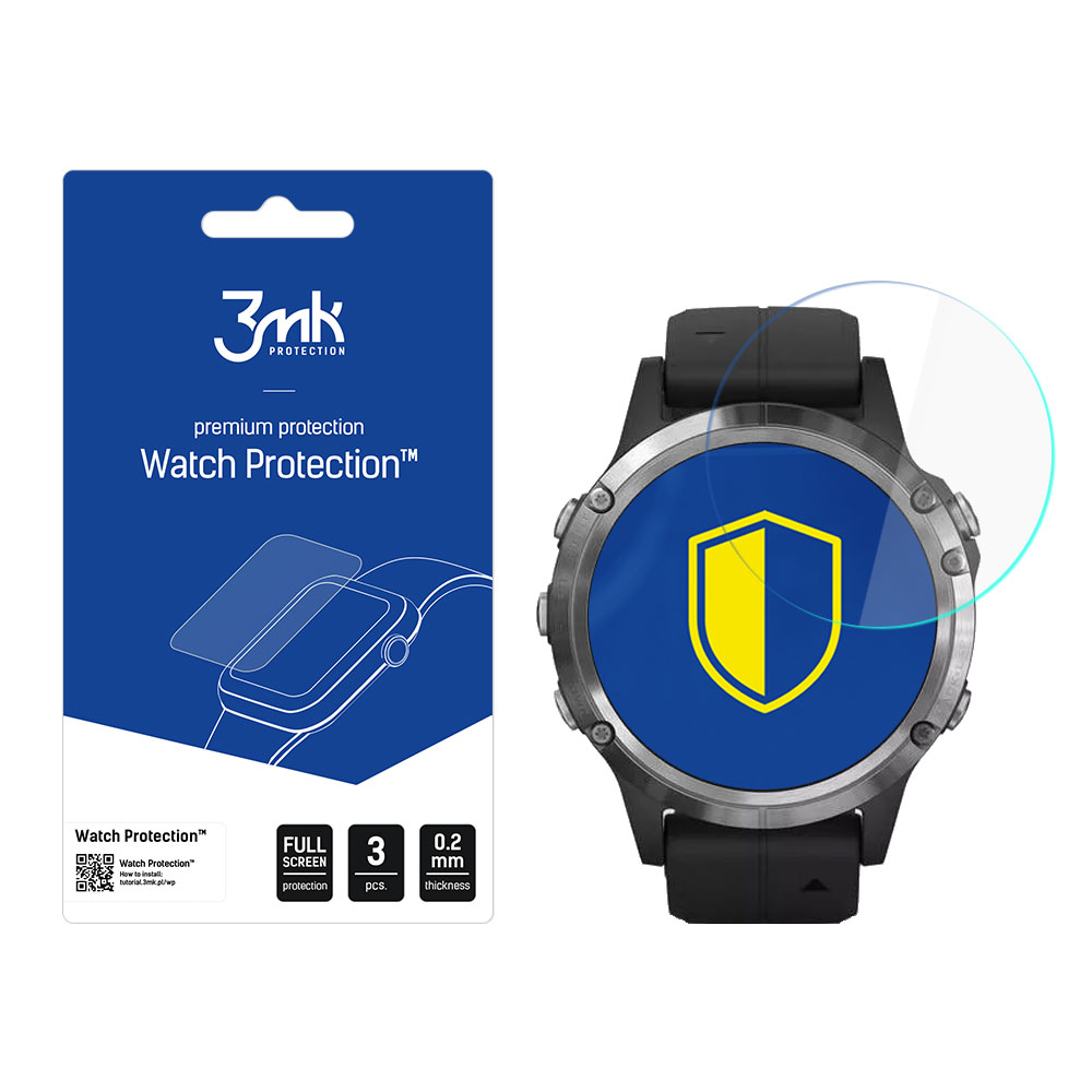 Hybrid Glass 3mk skärmskydd FlexibleGlass för Garmin Fenix 5 Plus