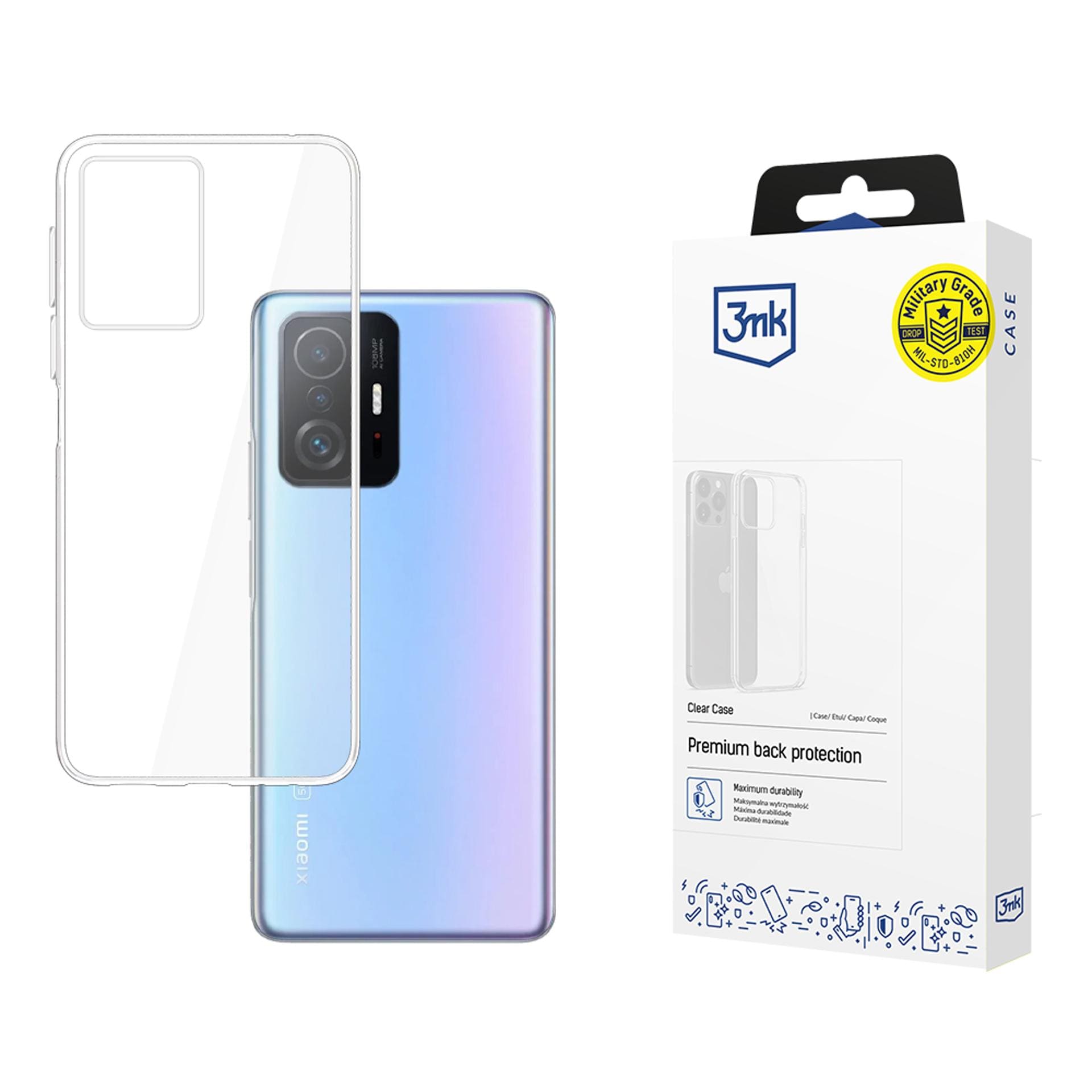 3mk genomskinligt skal för Xiaomi 11T / 11T Pro – transparent