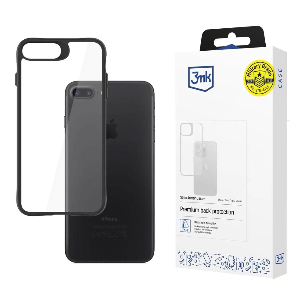 3mk Satin Armor Case+ -fodral för iPhone 7 / 8 / SE 2020 / SE 2022 – transparent
