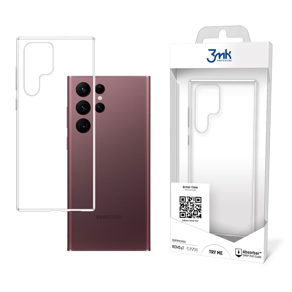 3mk Armor-skal för Samsung Galaxy S22 Ultra 5G – transparent