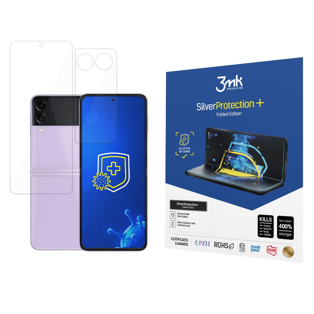 3mk Silver Protect + Sam Z Flip 3 5G Folded Edition – antimikrobiell film för våtmontering