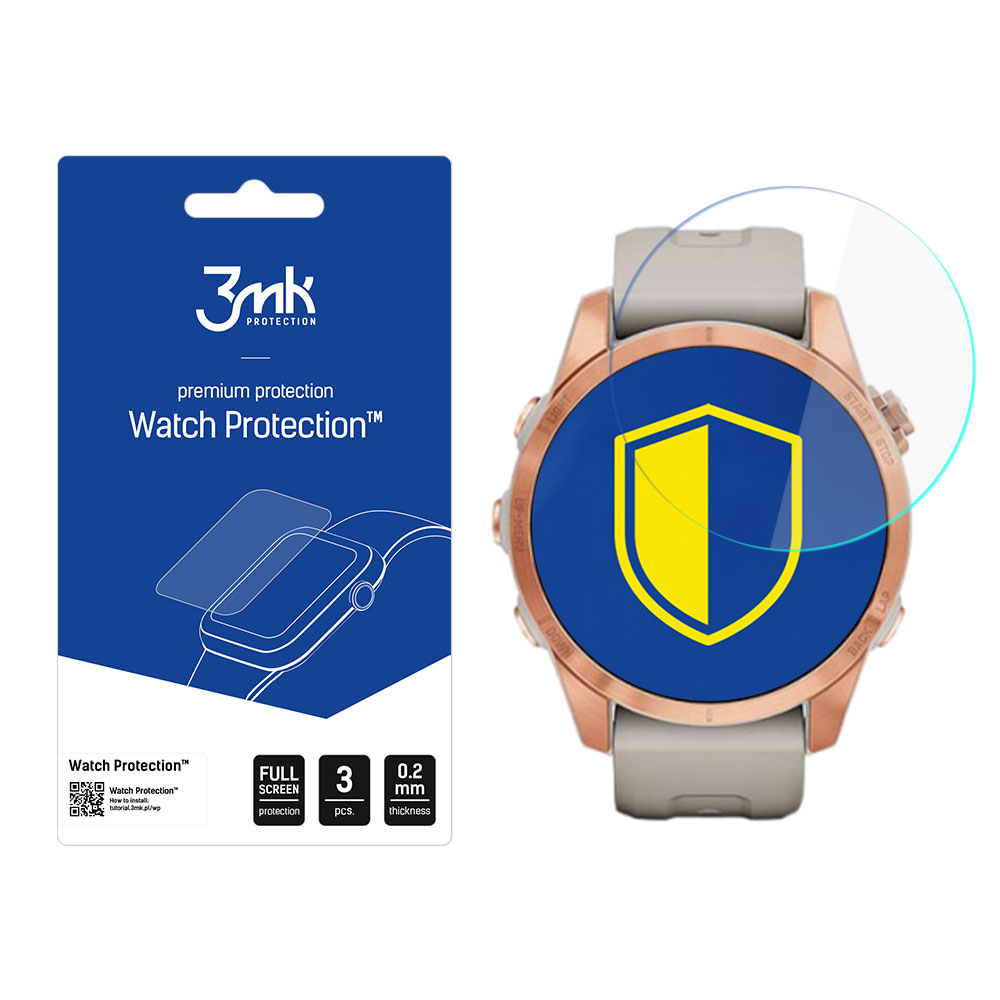 Garmin Fenix 7s – 3mk Watch Protection™ jämfört med FlexibleGlass Lite