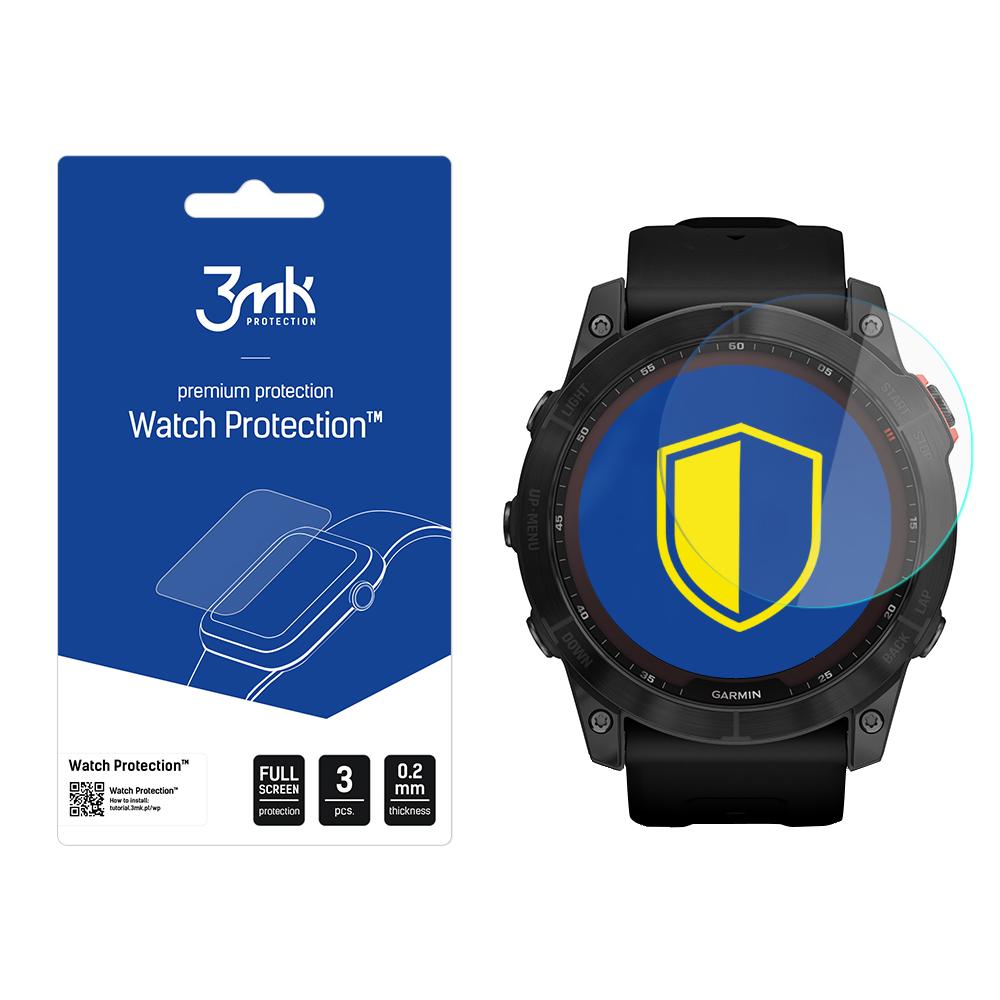 Skyddsglas i härdat glas, 3mk, FlexibleGlass för Garmin Fenix 7X (51 mm)