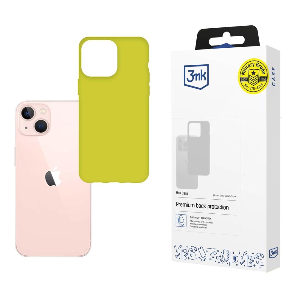 Skal till iPhone 14 från serien 3mk Matt Case – limegrönt