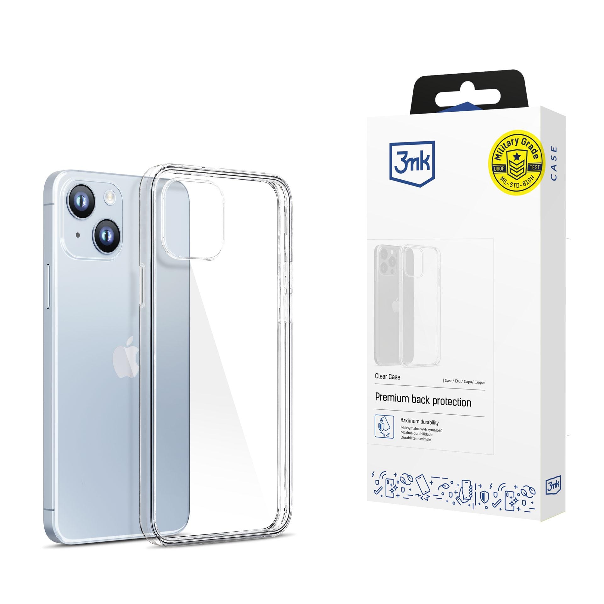 Skal för iPhone 14 Plus, silikonserien 3mk Clear Case – transparent