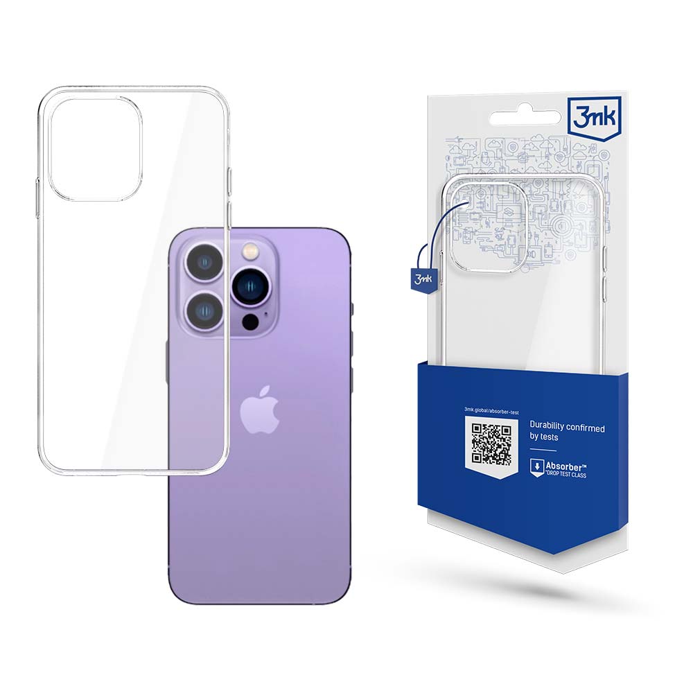 Silikonfodral till iPhone 14 Pro från serien 3mk Clear Case – genomskinligt