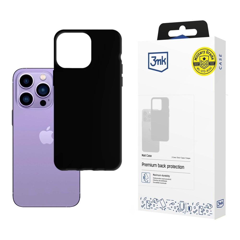 Apple iPhone 14 Pro – 3mk matt skal, svart