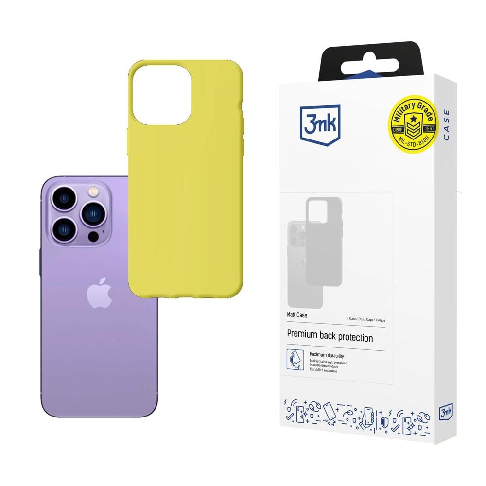 Skal till iPhone 14 Pro från serien 3mk Matt Case – limegrönt