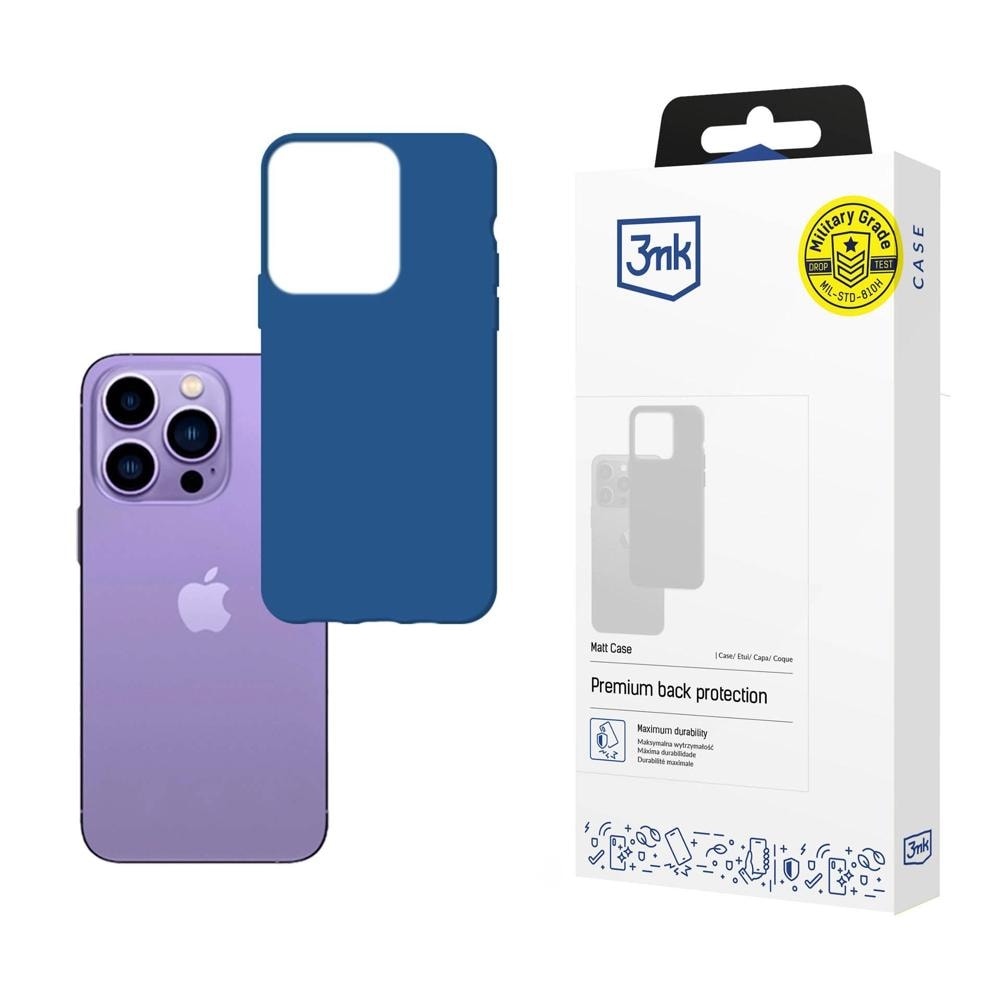 Skal till iPhone 14 Pro Max från serien 3mk Matt Case – blått
