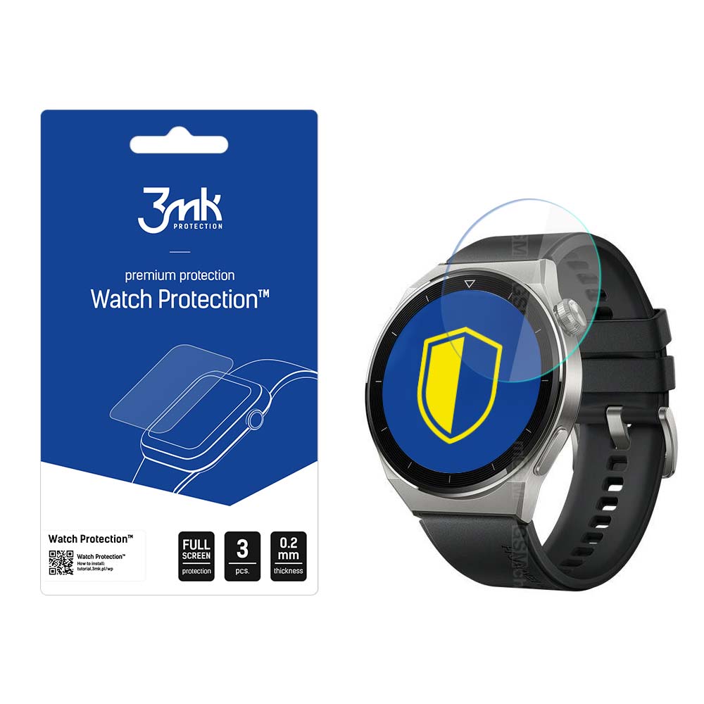 3mk Watch Protection™ v. FlexibleGlass hybridglas till Huawei Watch GT 3 Pro 46 mm