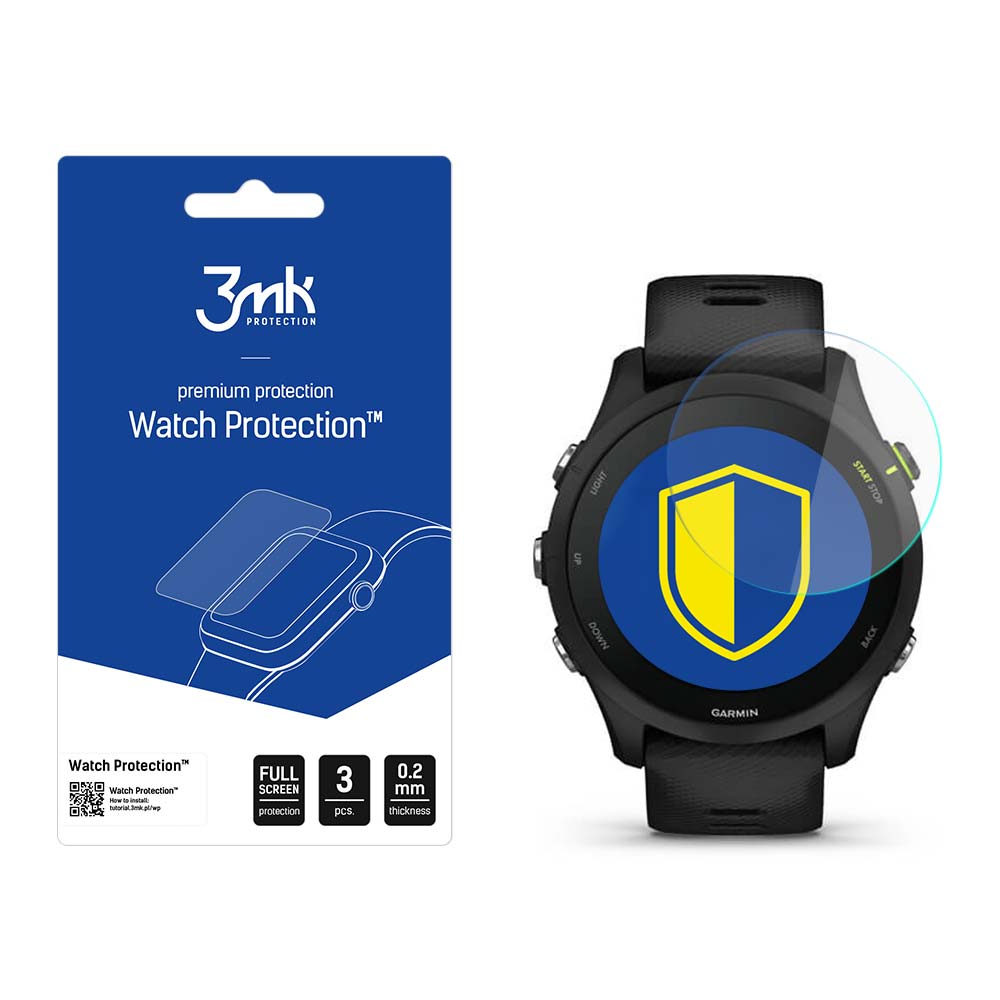 Garmin Forerunner 255 – 3mk Watch Protection™ jämfört med FlexibleGlass Lite