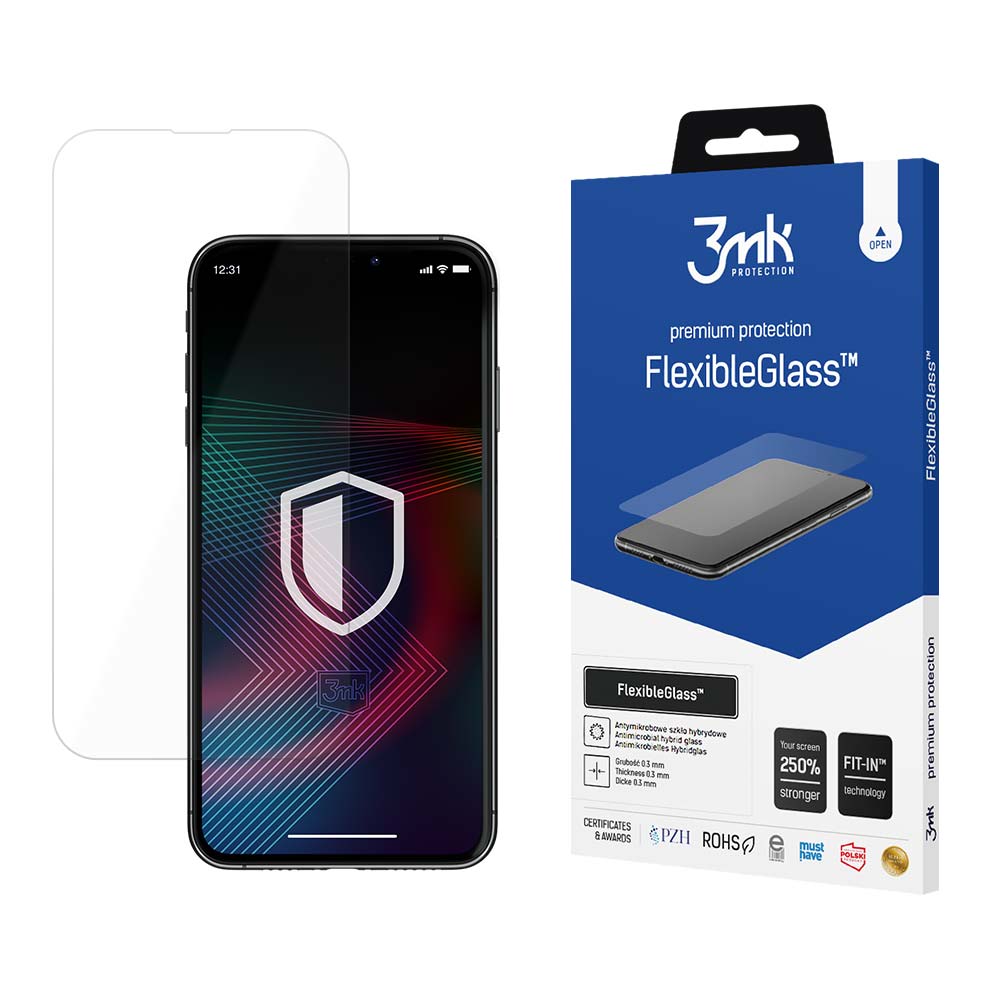 Härdat glas för iPhone 14 Pro Max / 14 Plus Hybrid Flexi 7H från 3mk FlexibleGlass-serien