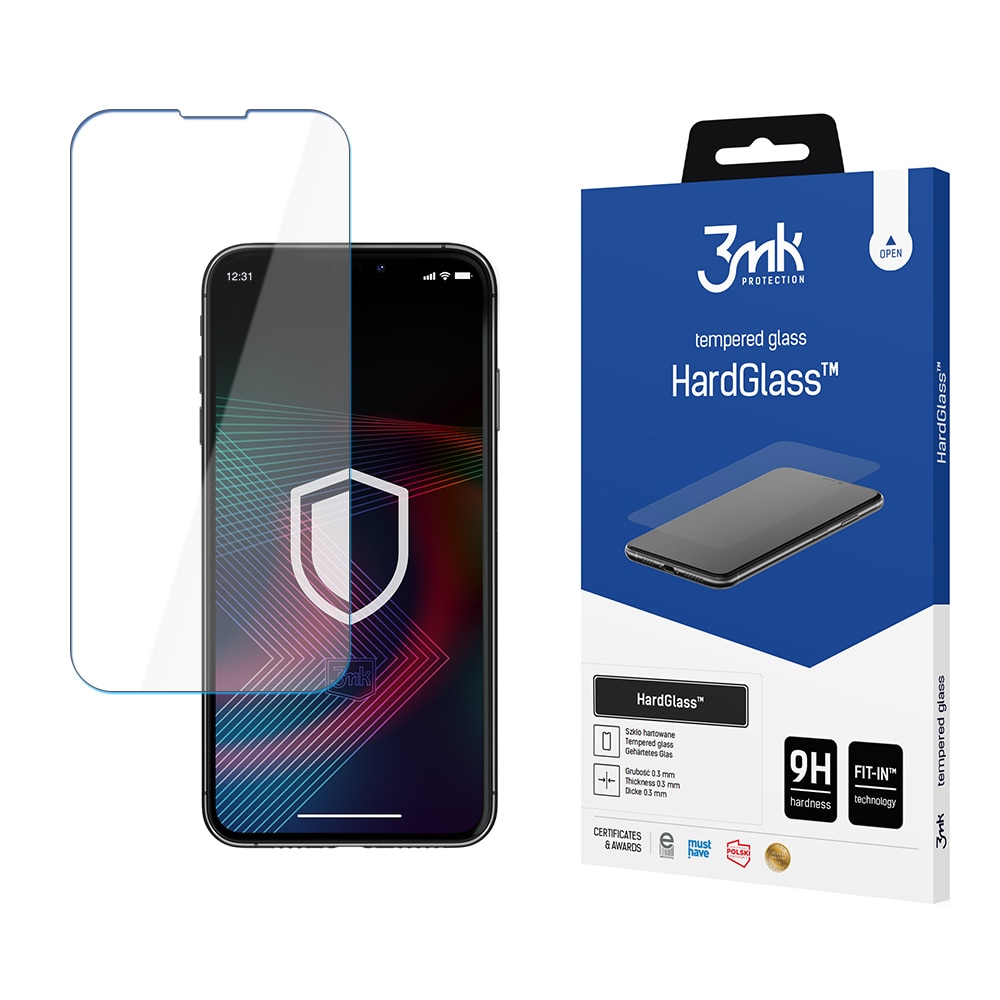 Härdat glas för iPhone 14 Pro 9H från 3mk HardGlass-serien
