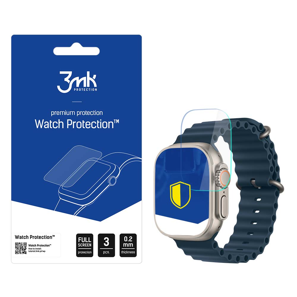 Apple Watch Ultra/Ultra 2 – 3mk Watch Protection™ jämfört med FlexibleGlass Lite