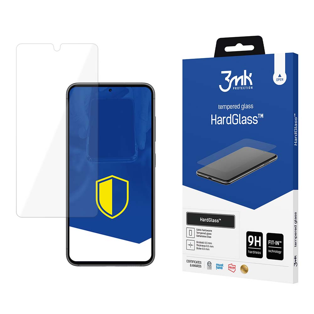 Härdat glas 9H 3mk HardGlass™ till Samsung Galaxy S23 5G