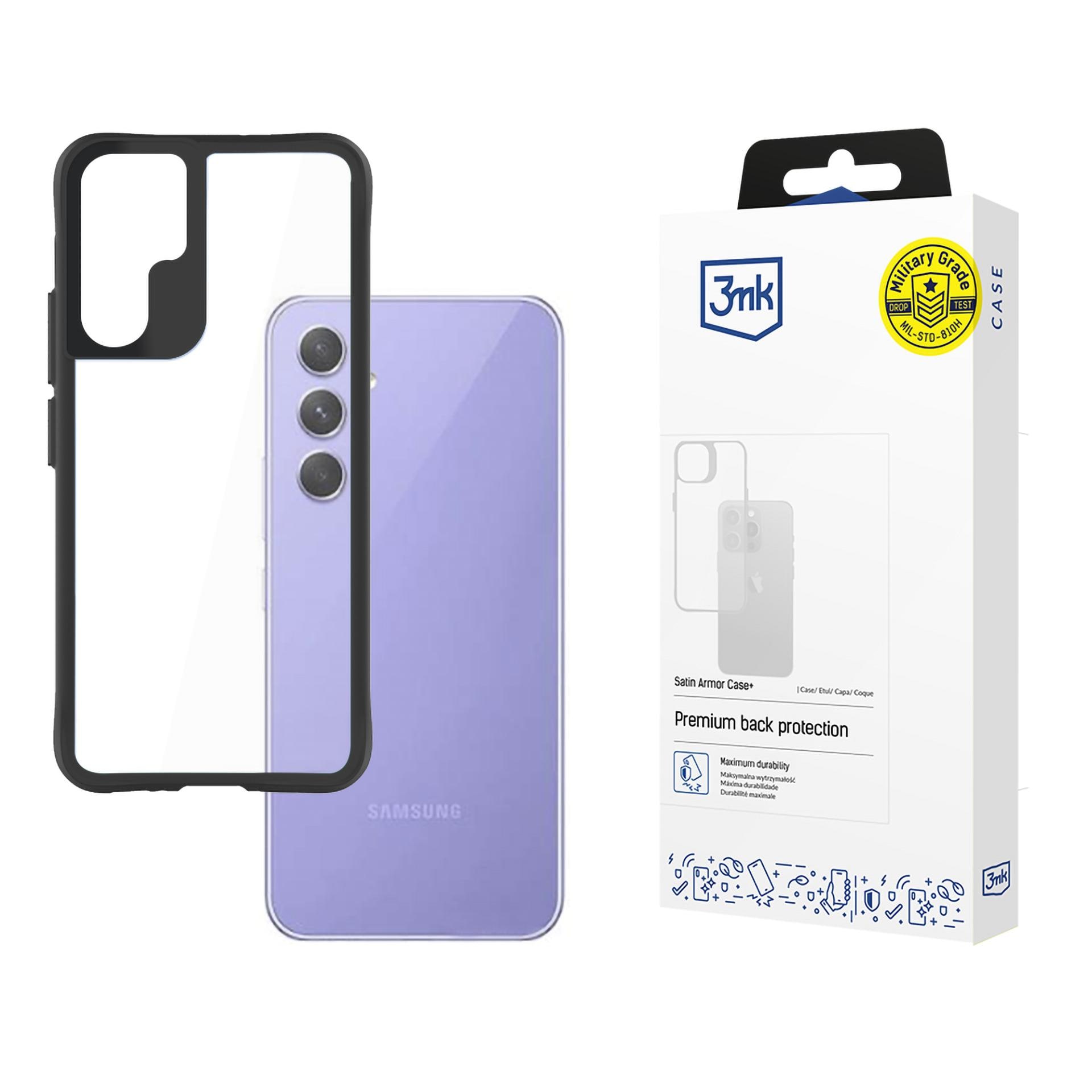Skal till Samsung Galaxy A54 5G 3mk Satin Armor Case+ - svart