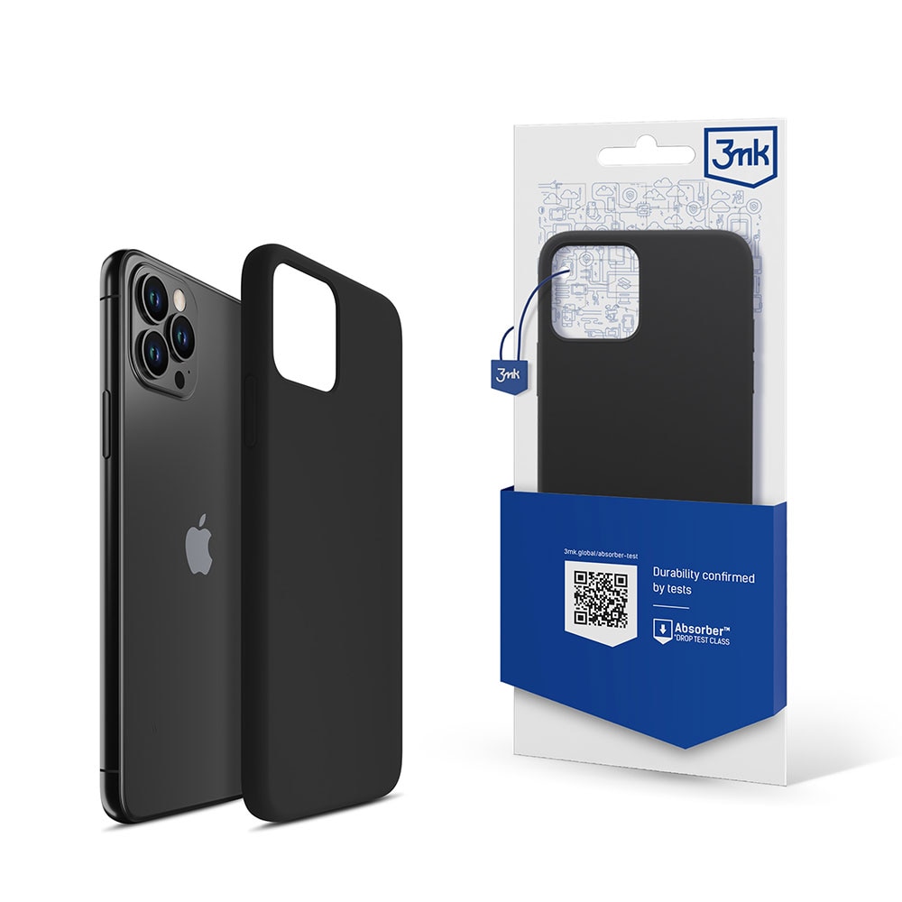 3mk silikonfodral för iPhone 11 Pro Max – svart