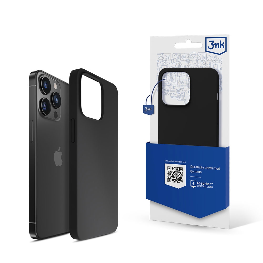 iPhone 13 Pro Max Series 3mk silikonfodral – svart