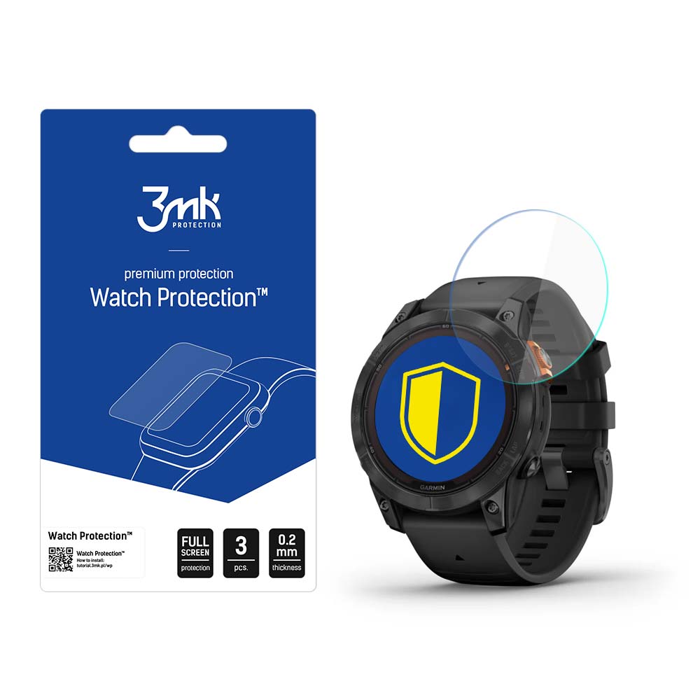 Garmin Fenix 7 Pro Solar – 3mk Watch Protection™ jämfört med FlexibleGlass Lite