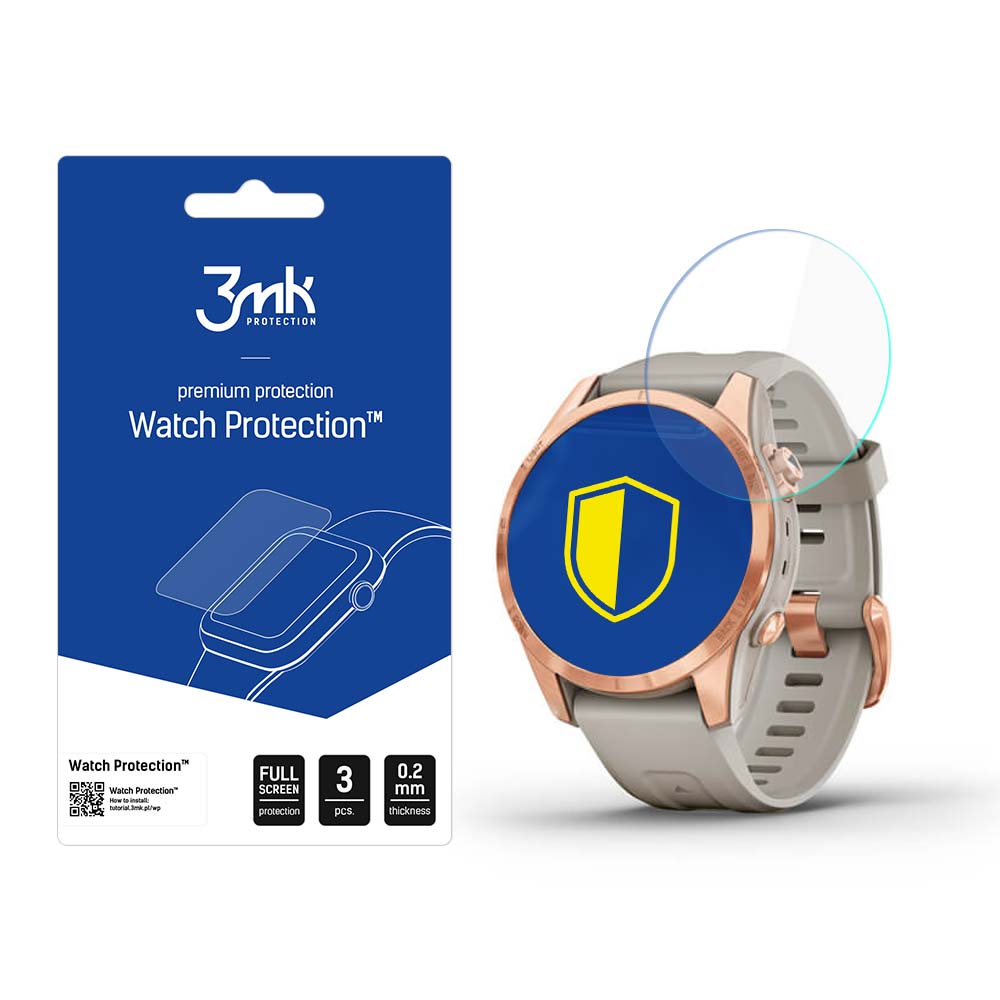 Garmin Fenix 7S Pro Solar – 3mk Watch Protection™ mot FlexibleGlass Lite