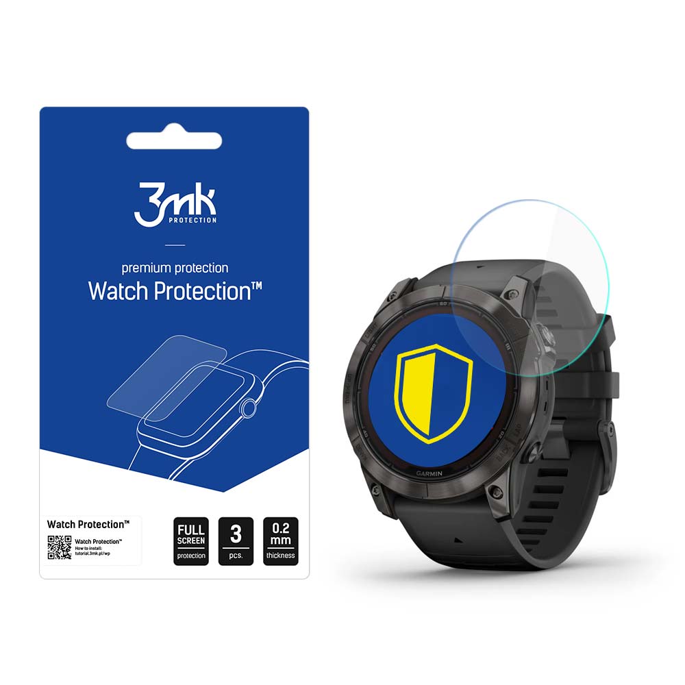 Garmin Fenix 7X Pro Solar – 3mk Watch Protection™ mot FlexibleGlass Lite