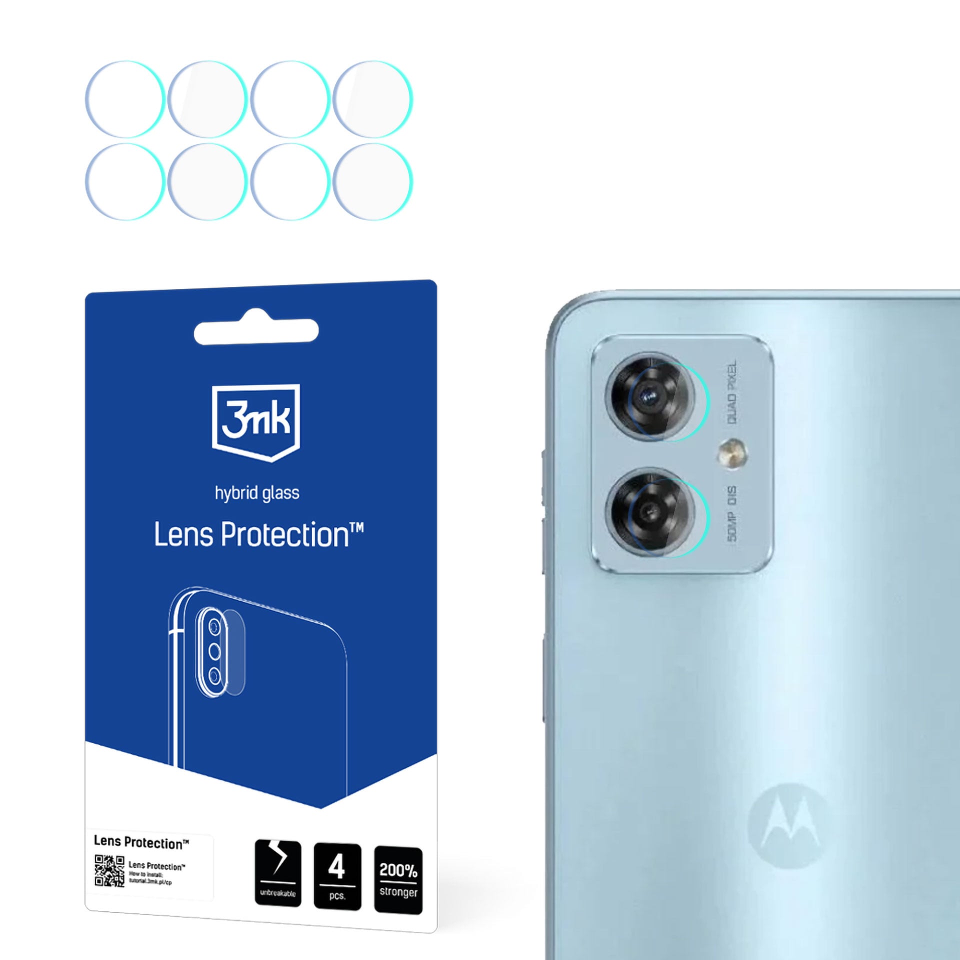 3mk Lens Protection™ hybridkameraglas till Motorola Moto G54