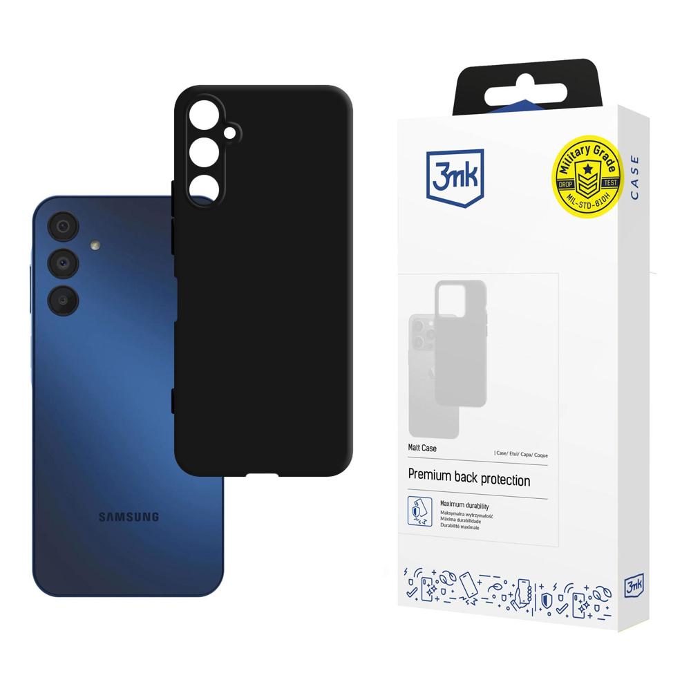 3mk matt skal till Samsung Galaxy A15 5G – svart