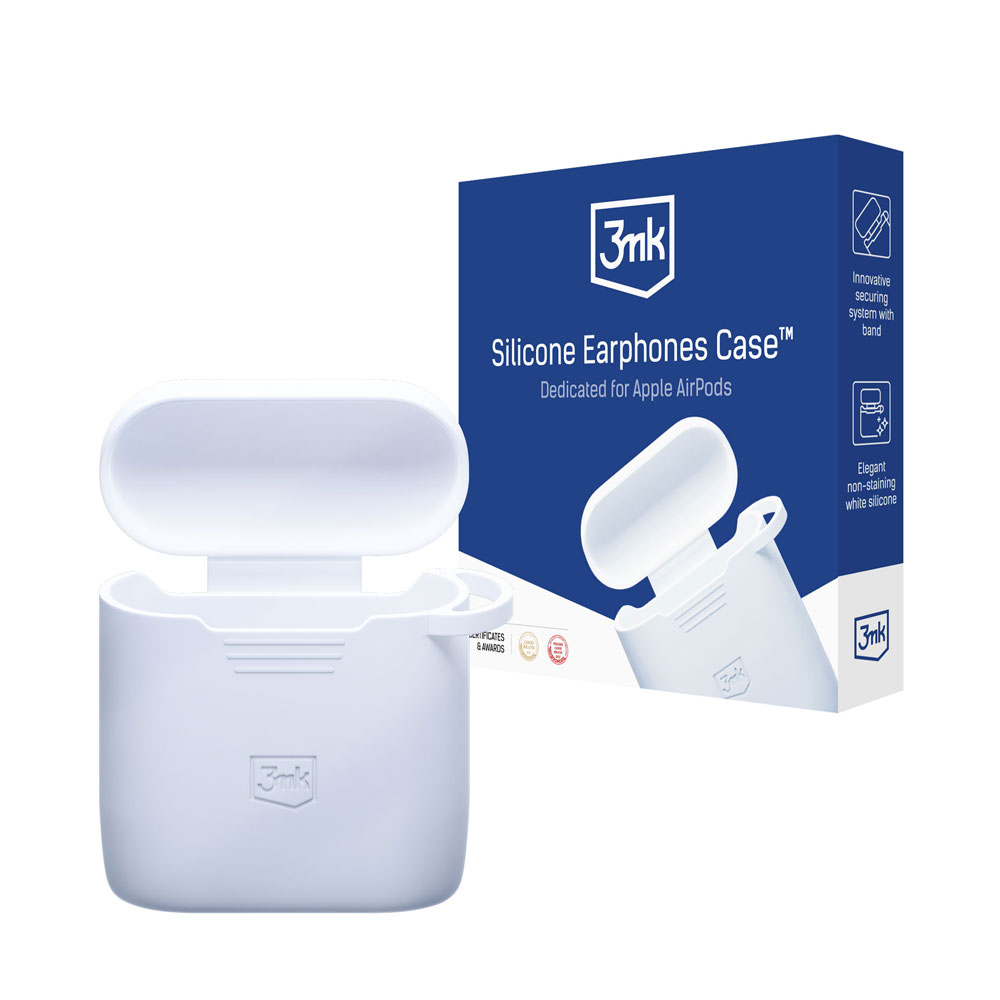 3mk silikonfodral för AirPods 2 – vitt