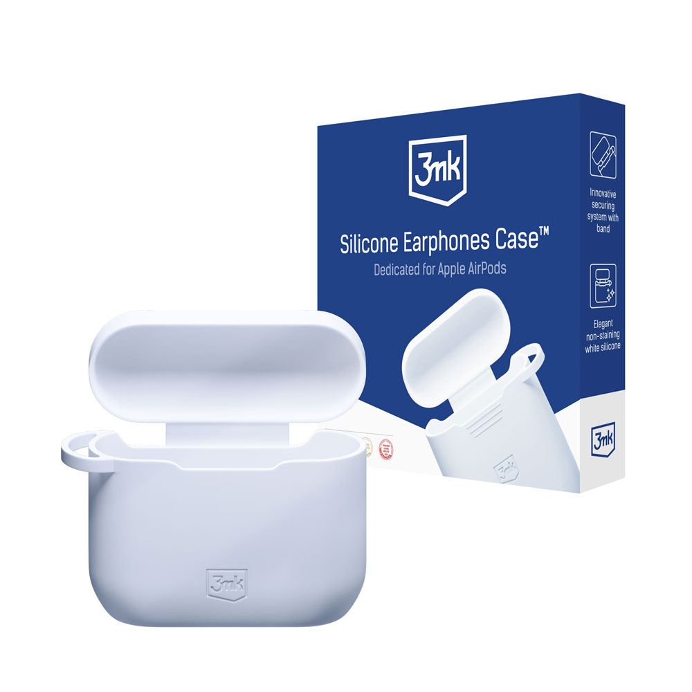3mk silikonfodral för AirPods 3 – vitt