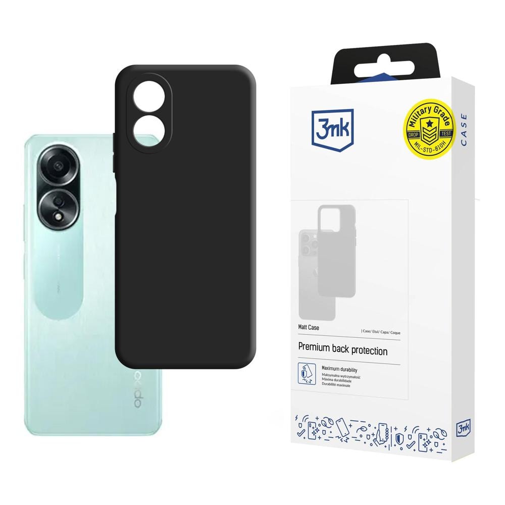 3mk matt skal till Oppo A58 4G – svart