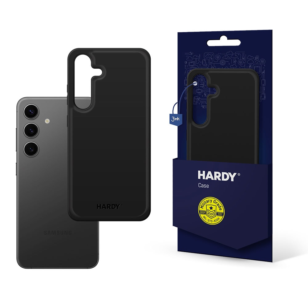 3mk Hardy MagCase i silkeslent läder för Samsung Galaxy S24+ – Svart