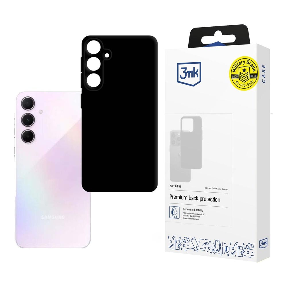 3mk matt skal till Samsung Galaxy A35 5G – Svart