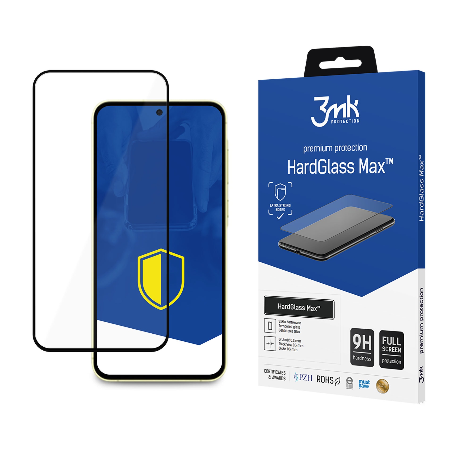 9H 3mk HardGlass Max™-skärmskydd till Samsung Galaxy A35 / A55 5G