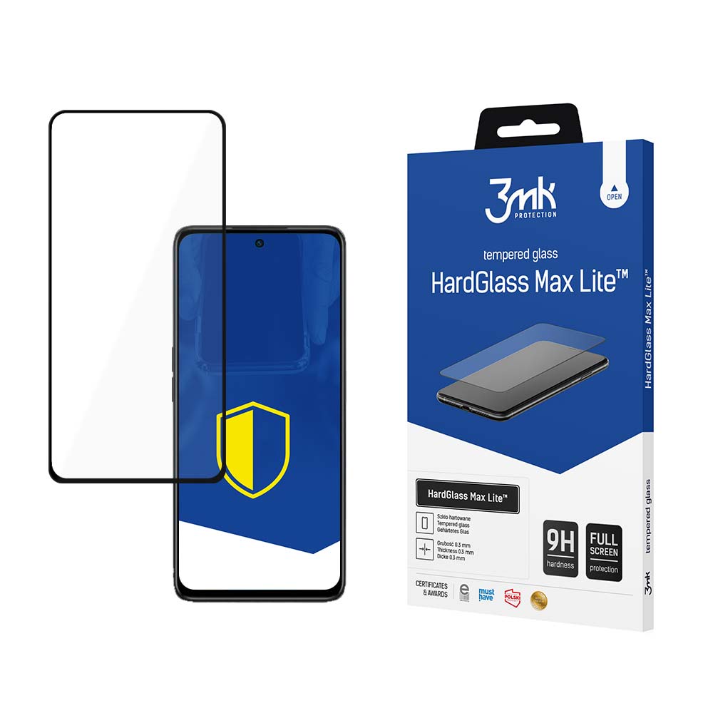 Härdat glas 3mk HardGlass Max Lite Black till Oppo A58 4G