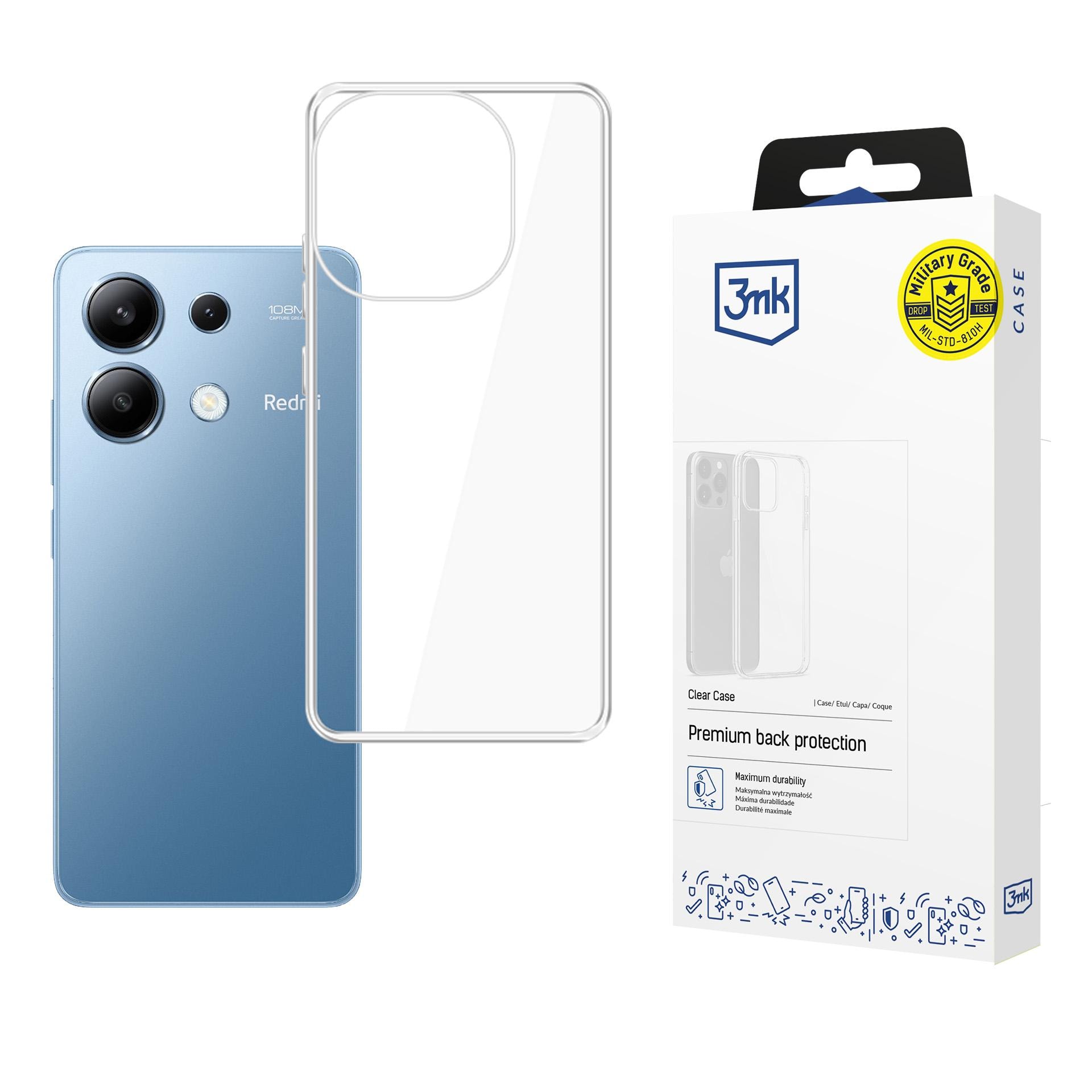 3mk genomskinligt skal till Xiaomi Redmi Note 13 4G – transparent