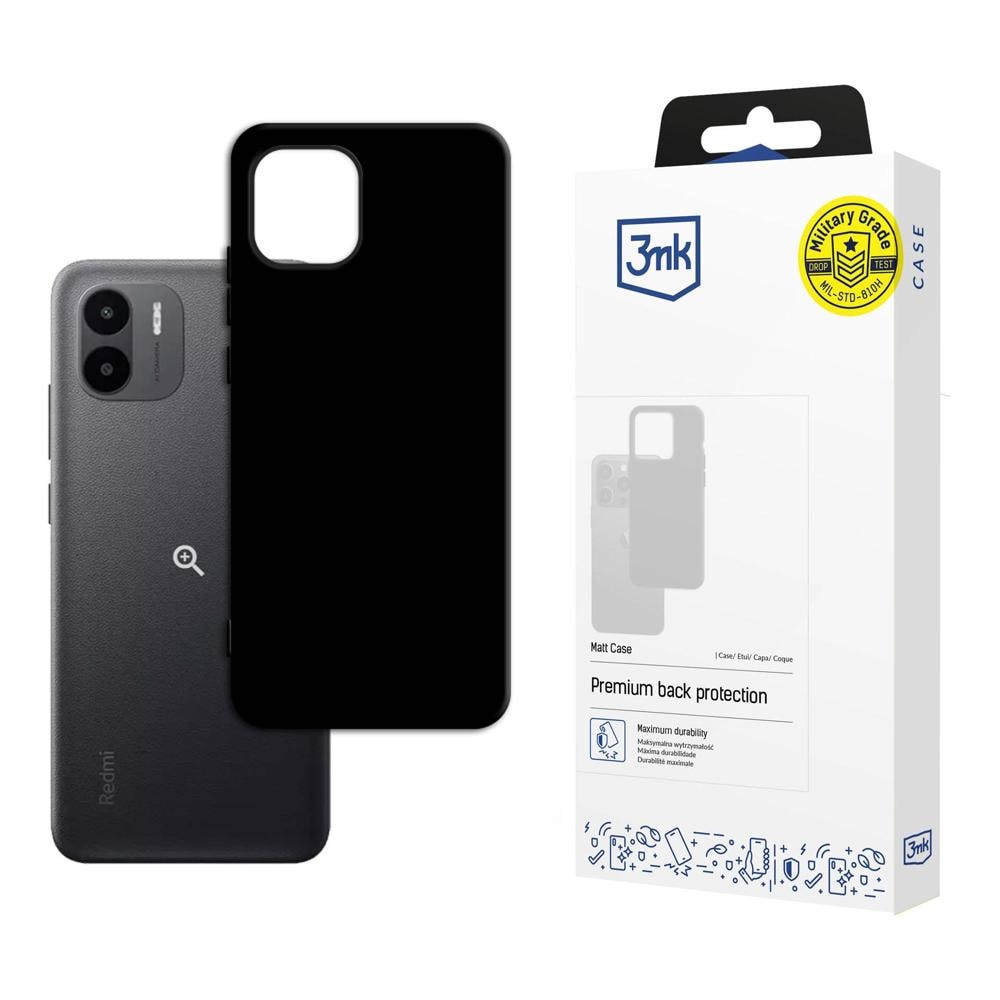 3mk matt skal till Xiaomi Redmi A2 – Svart