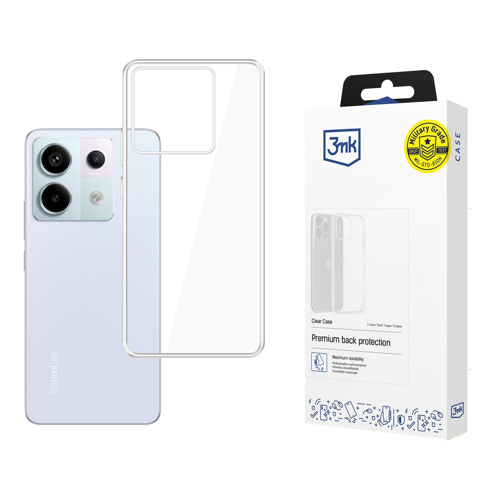 3mk genomskinligt skal till Xiaomi Redmi Note 13 Pro 5G – transparent