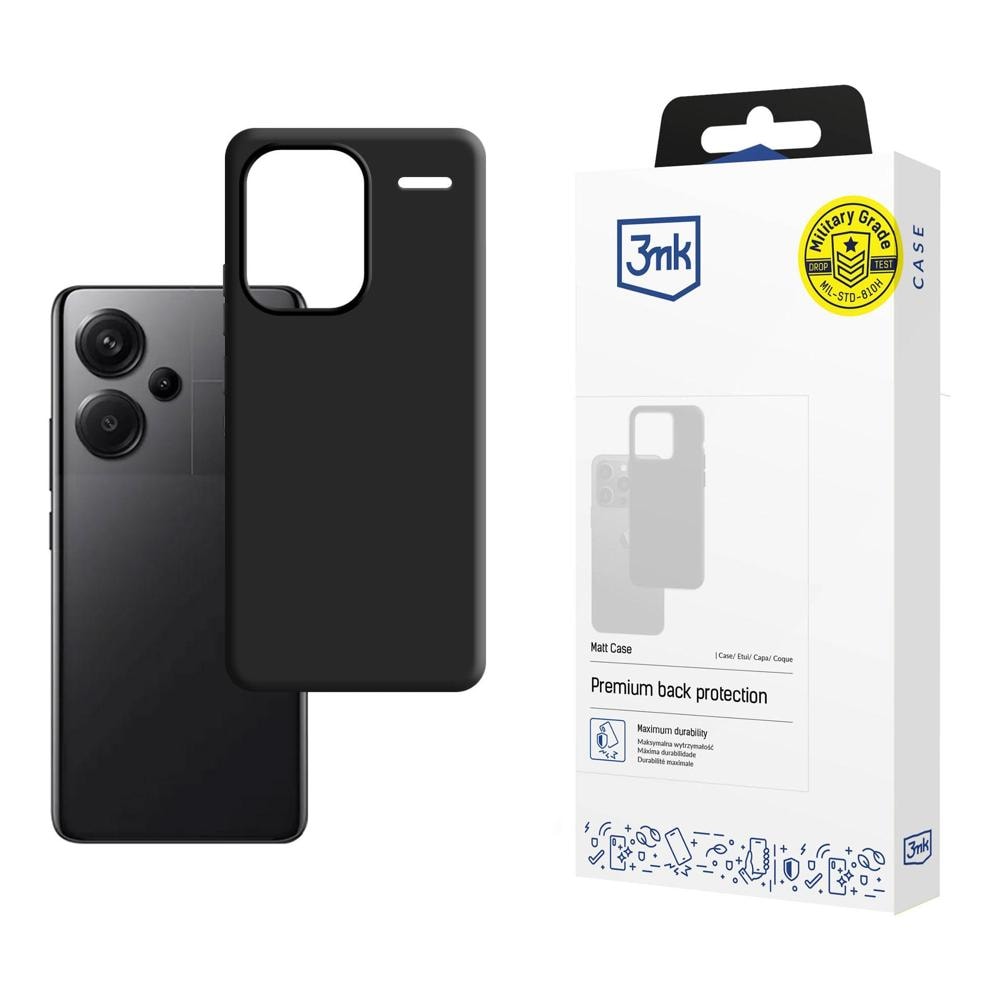 3mk matt skal till Xiaomi Redmi Note 13 Pro+ – svart