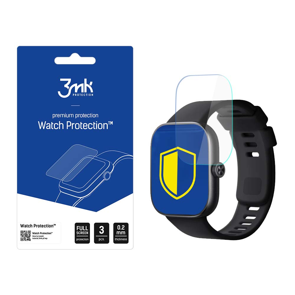 3mk Watch Protection™ hybridglas jämfört med FlexibleGlass Lite på Xiaomi Redmi Watch 4