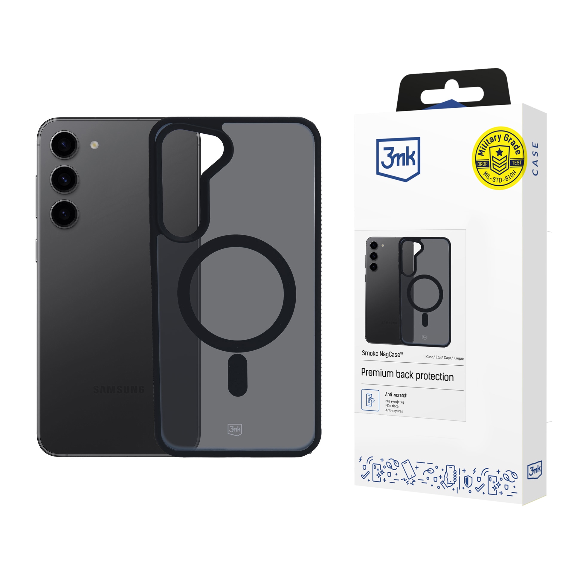 3mk Smoke MagCase till Samsung Galaxy S23 5G – Svart