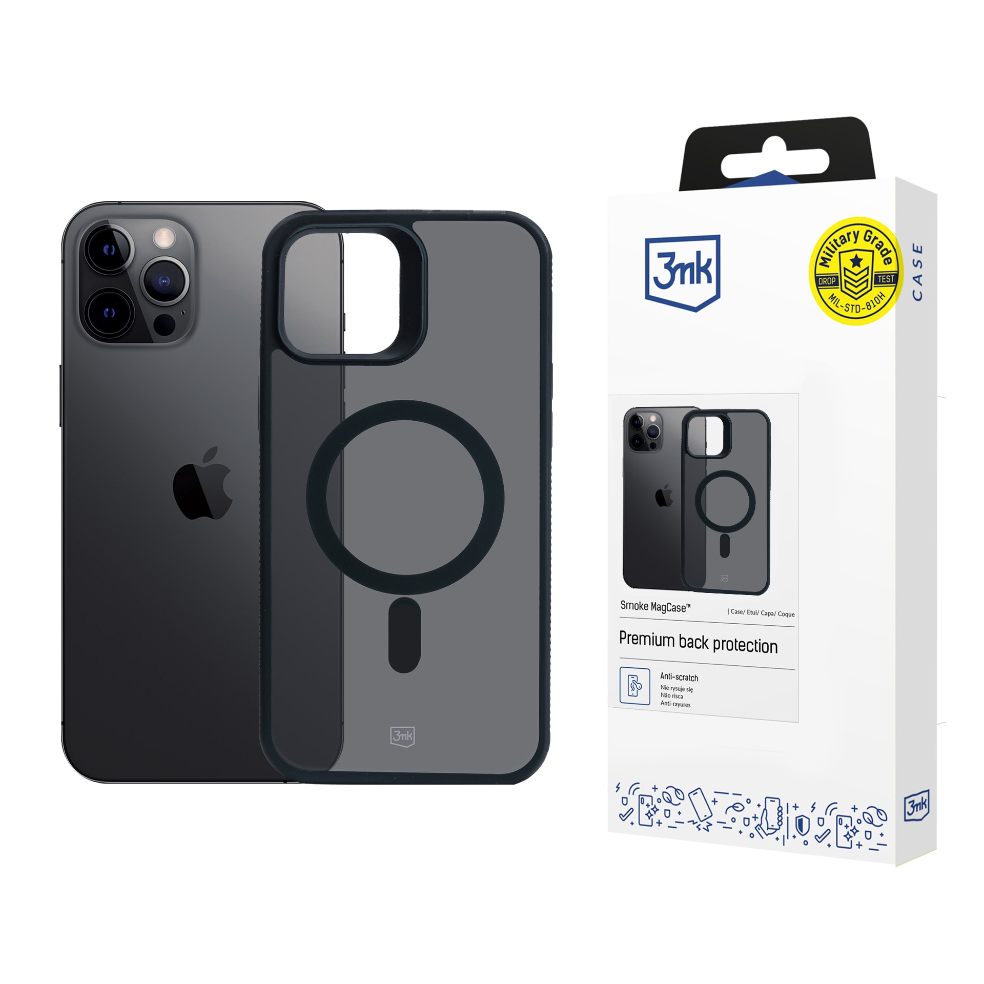 3mk Smoke MagCase för Apple iPhone 12 Pro Max – Svart
