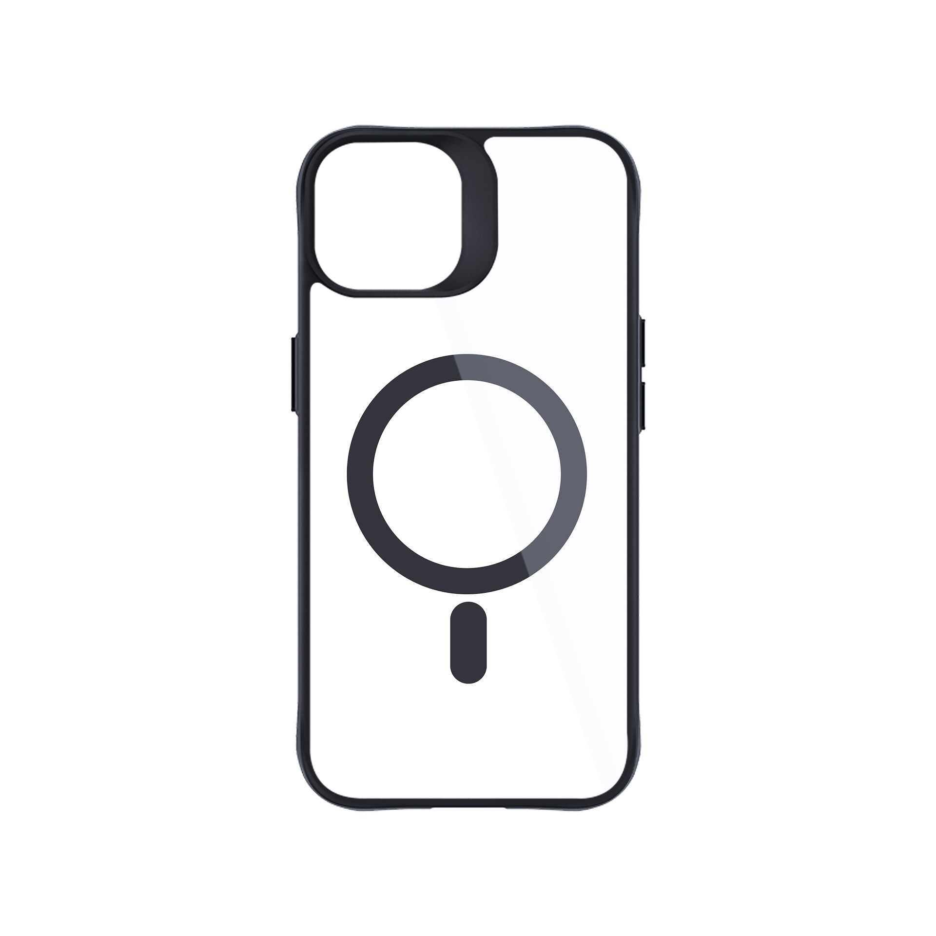 3mk Satin Armor MagCase med MagSafe til iPhone 13 / 14 – Gennemsigtig med sort ramme