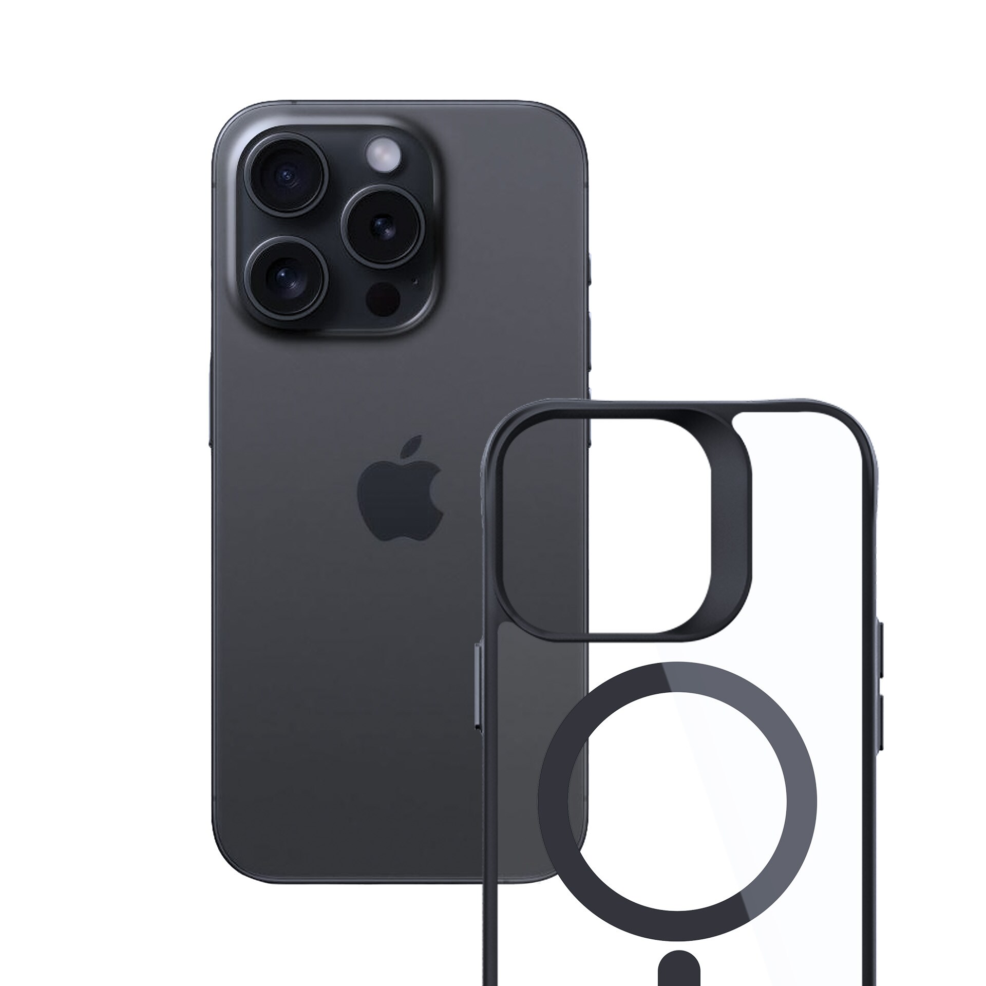 3mk Satin Armor MagCase med MagSafe til iPhone 14 Pro Max – Gennemsigtig med sort ramme