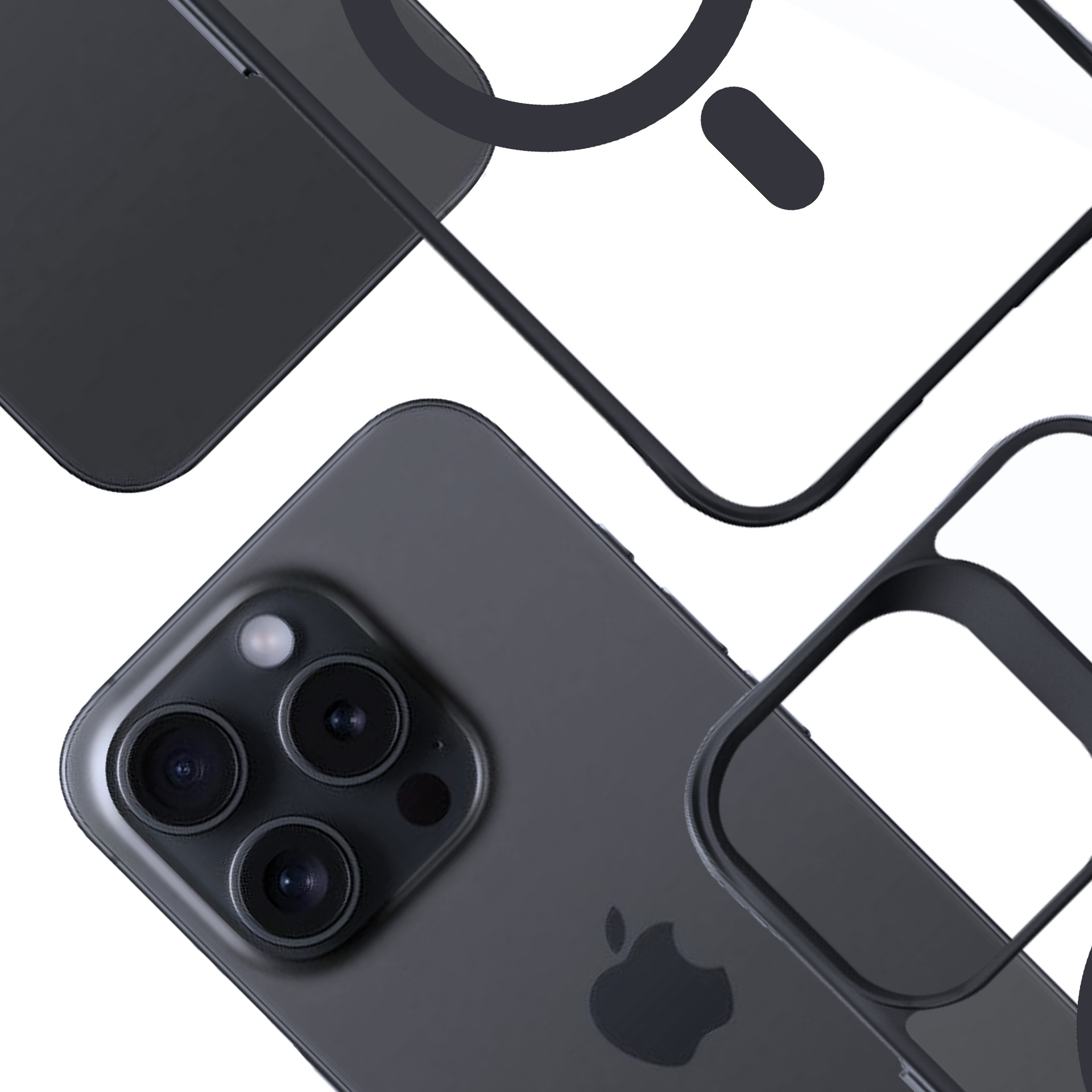 3mk Satin Armor MagCase med MagSafe til iPhone 14 Pro Max – Gennemsigtig med sort ramme