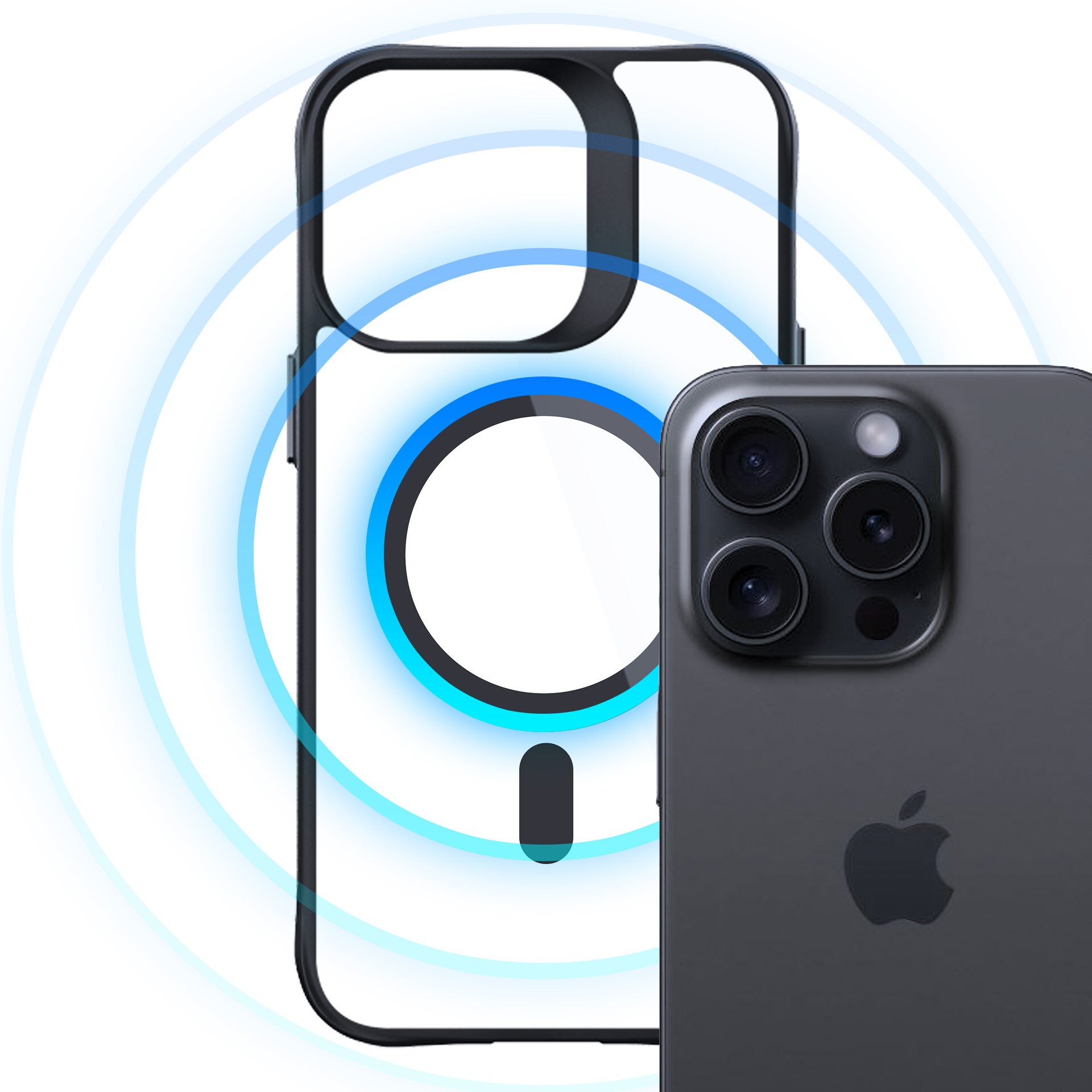 3mk Satin Armor MagCase med MagSafe til iPhone 14 Pro Max – Gennemsigtig med sort ramme