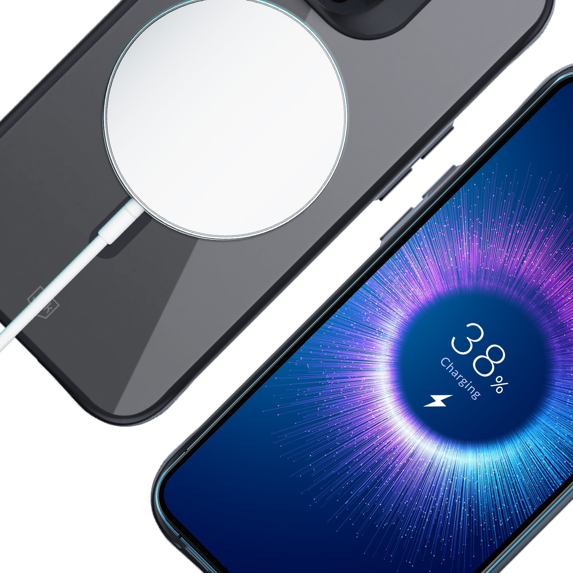 3mk Satin Armor MagCase med MagSafe til iPhone 14 Pro Max – Gennemsigtig med sort ramme