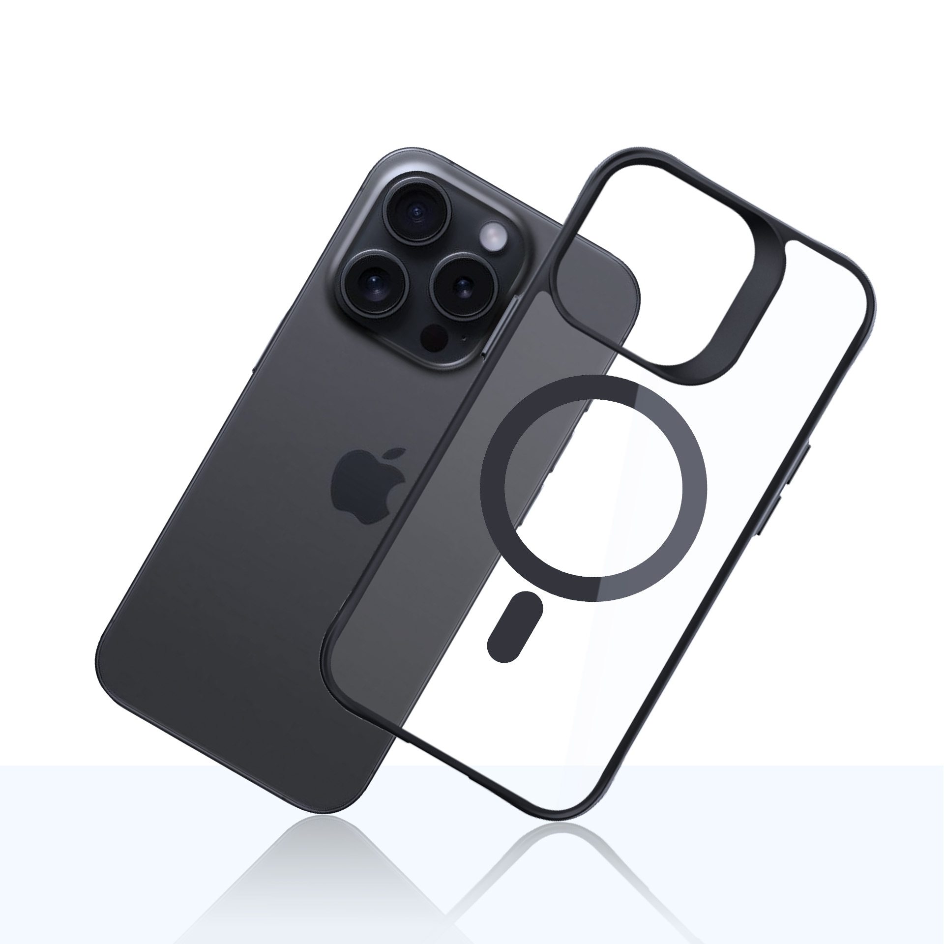 3mk Satin Armor MagCase med MagSafe til iPhone 14 Pro Max – Gennemsigtig med sort ramme