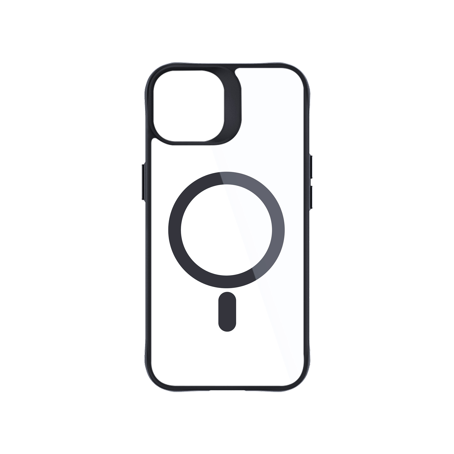 3mk Satin Armor MagCase med MagSafe för iPhone 15 – genomskinligt med svart ram