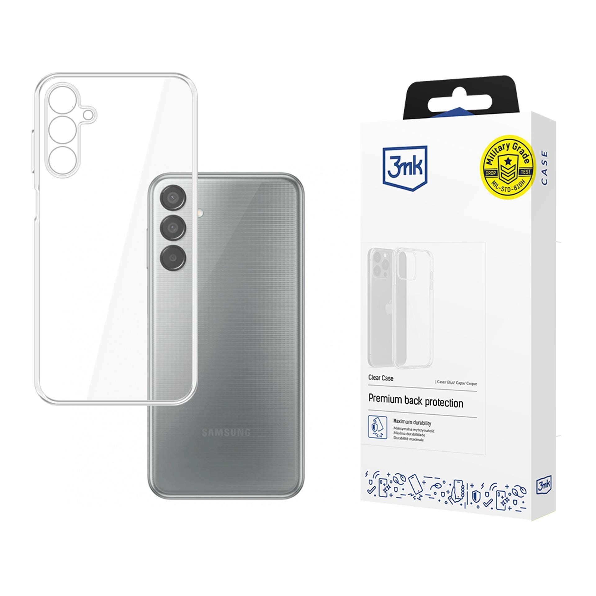 3mk genomskinligt skal till Samsung Galaxy M15 5G – transparent